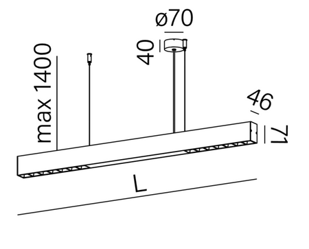 OPTIMA 98 LED M930 64° zwieszany czarny 59886-M930-WB-00-12 AQForm