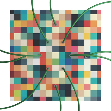 Kwadratowa podsufitka maskownica sufitowa XXL Rose-One, 400 mm, 10 otworów i 4 otwory boczne- PROMOCJA Creative cables BKROQ4010F-PROMO-KROQ4010F201