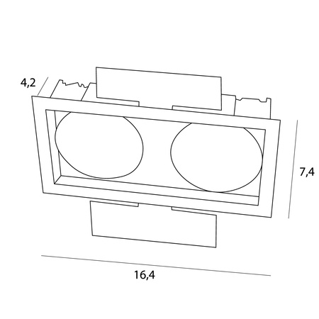 Maxlight h190.06 oprawa wpustowa spilio, do skompletowania z modułem hm190 i trafo ht190