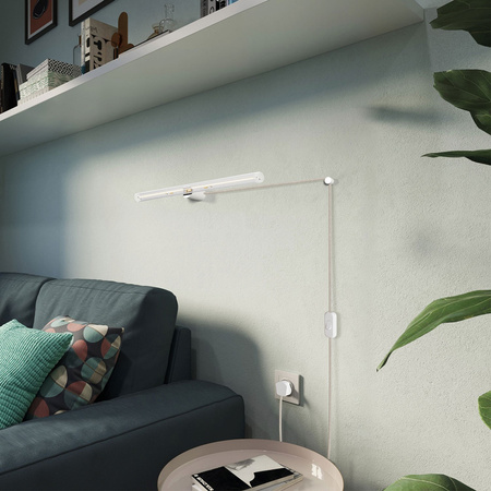 Lampa Spostaluce esse14 z gwintem S14d i wtyczką dwubiegunową Creative cables B-KPLS14D2FLMDR-2-KPLS14D2FLPBINBRN01-L