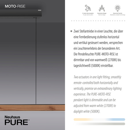 Lampa Wisząca Naturalne drewno PURE MOTO-RISE 003902-027084 Newgarden