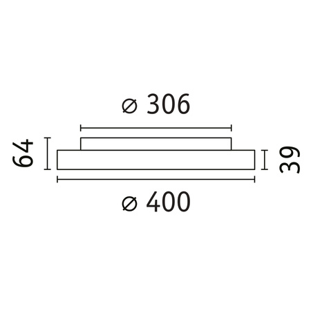 Plafoniera VOLEA 25W DIM 400MM 2900lm 3000K IP44 230V czarny / złoty / tworzywo sztuczne