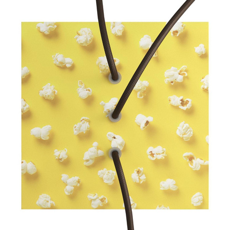 Duża kwadratowa podsufitka maskownica Rose-One, 200 mm, 3 otwory i 4 otwory boczne- PROMOCJA Creative cables BKROQ203LF-PROMO-KROQ203LF203