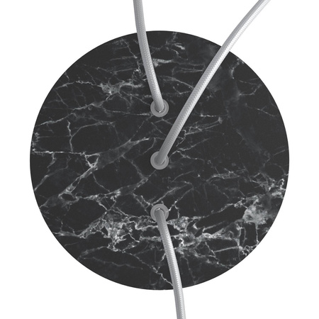 Duża okrągła podsufitka rozeta sufitowa Rose-One, średnica 200 mm, 2 otwory i 4 otwory boczne Creative cables BKROR203LF-KROVNR203LF104