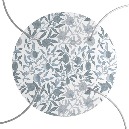 Duża okrągła podsufitka maskownica sufitowa XXL Rose-One, średnica 400 mm, 4 otwory i 4 otwory boczne - PROMOCJA Creative cables BKROR404F-PROMO-KROR404F301