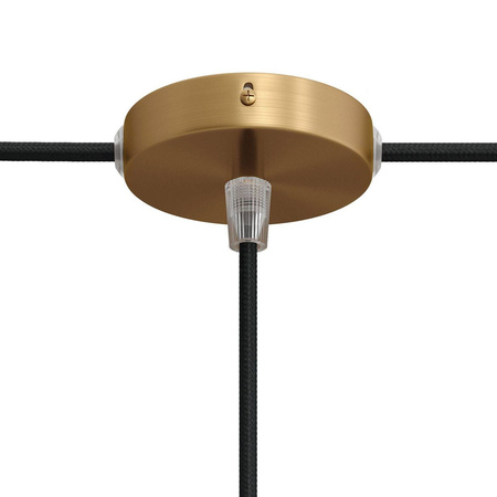 Okrągła metalowa podsufitka maskownica sufitowa Mini 1 otwór centralny i 2 otwory boczne Creative cables BKRM83FC2L-KRM83FC2LOTS