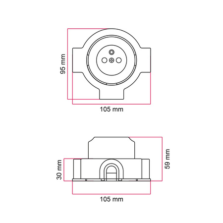 Zestaw uchwytów ściennych w stylu francuskim i podstawa do Creative-Tubes z porcelany Creative cables BKPFRAF-KPFRA3FBIA