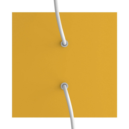 Duża kwadratowa podsufitka maskownica Rose-One, 200 mm, 2 otwory i 4 otwory boczne Creative cables BKROQ202F-KROVNQ202F113