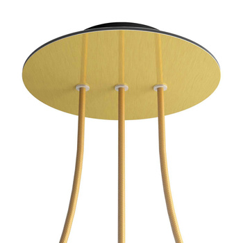 Duża okrągła podsufitka rozeta sufitowa Rose-One, średnica 200 mm, 2 otwory i 4 otwory boczne Creative cables BKROR203LF-KROVNR203LF107