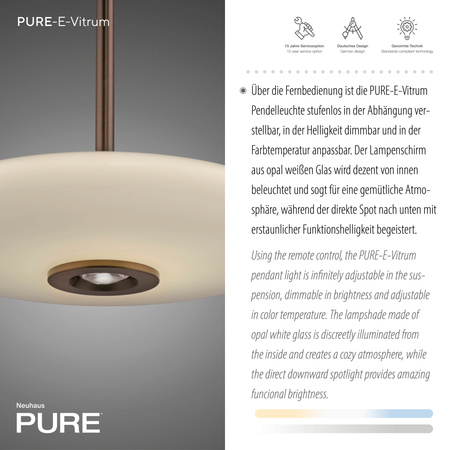 Lampa Wisząca Ciemnobrązowy PURE E-Vitrum 003902-031676 Newgarden