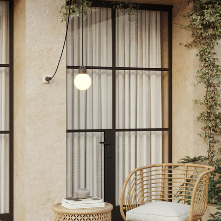 Duża kwadratowa podsufitka maskownica Rose-One, 200 mm, 3 otwory i 4 otwory boczne Creative cables BKROQ203LF-KROVNQ203LF113