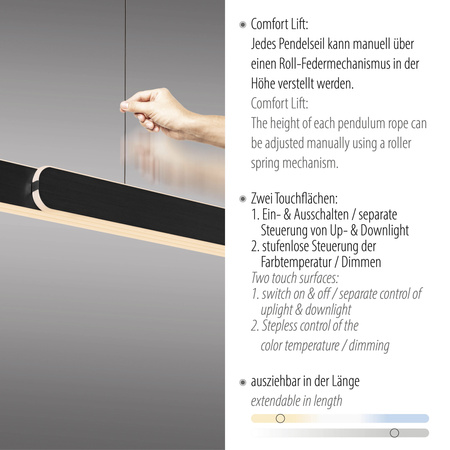 Lampa Wisząca Czarny ADRIANA ROUND 003902-032158 PAUL NEUHAUS