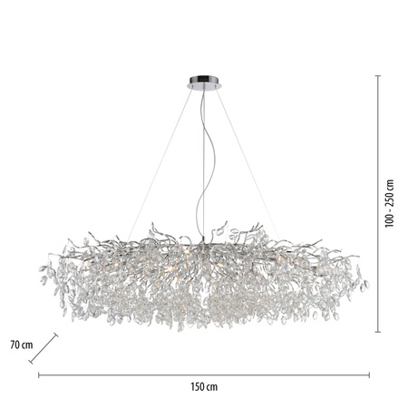 Lampa Wisząca Chrom RICICLE 003902-029954 Newgarden