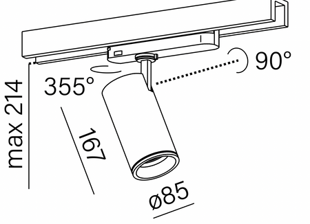 HYPER zoom LED M927 20-45 flattrack czarny 16488-M927-Z3-00-12 AQForm