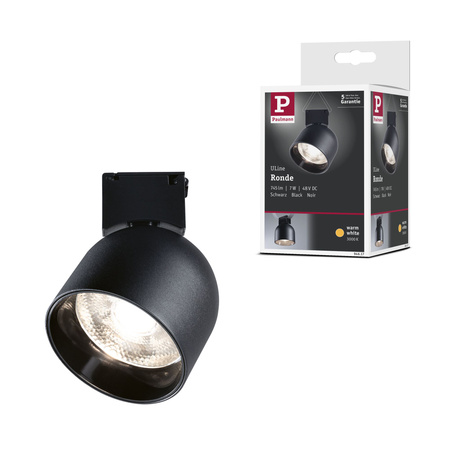 Reflektor systemu ULine RONDE LED 7W 405lm 3000K 85mm IP20 48V czarny / aluminium PAULMANN PL94617