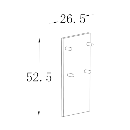 PLUG P LV SURFACE/FRAMELESS BLACK ULAC227 Unilight