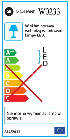 Geometric W0233 Kinkiet czarny