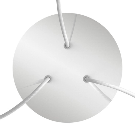 Duża okrągła podsufitka rozeta sufitowa Rose-One, średnica 200 mm, 2 otwory i 4 otwory boczne Creative cables BKROR203TF-KROR203TF112