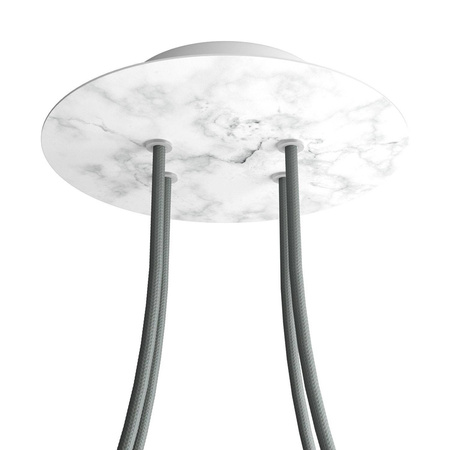 Duża okrągła podsufitka rozeta sufitowa Rose-One, średnica 200 mm, 4 otwory i 4 otwory boczne Creative cables BKROR204F-KROR204F105