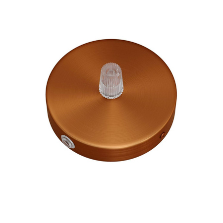 Okrągła metalowa podsufitka maskownica sufitowa Mini 1 otwór centralny i 2 otwory boczne Creative cables BKRM83FC2L-KRM83FC2LRAS