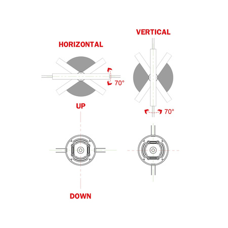 Lampa Spostaluce esse14 z gwintem S14d i wtyczką dwubiegunową Creative cables B-KPLS14D2FLMDR-2-KPLS14D2FLPNEUNRN03-L