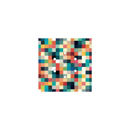 Duża kwadratowa podsufitka maskownica Rose-One, 200 mm, 7 otworów i 4 otwory boczne - PROMOCJA Creative cables BKROQ207F-PROMO-KROQ207F201