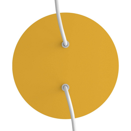 Duża okrągła podsufitka rozeta sufitowa Rose-One, średnica 200 mm, 2 otwory centralne i 4 otwory boczne Creative cables BKROR202F-KROVNR202F113