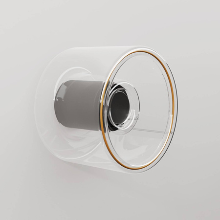 Kinkiet z mini przezroczystą żarówką Ghost Creative cables BIP44-E27-1-L4-IP44-E27-1-N-L4