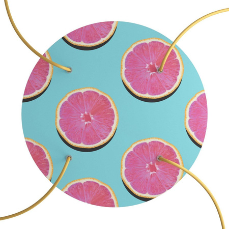 Duża okrągła podsufitka maskownica sufitowa XXL Rose-One, średnica 400 mm, 4 otwory i 4 otwory boczne - PROMOCJA Creative cables BKROR404F-PROMO-KROR404F204