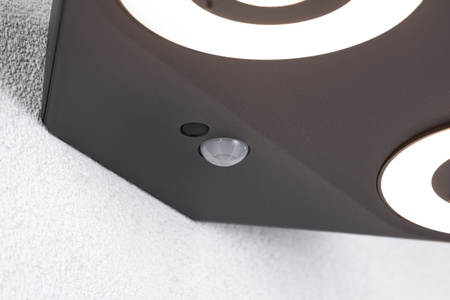 Oprawa elewacyjna SILMA LED 10W 2 450lm 3000K czujnik ruchu i zmierzchu IP44 230V antracyt / aluminium