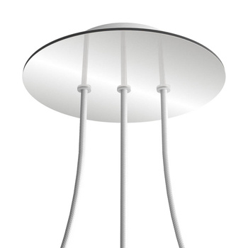 Duża okrągła podsufitka rozeta sufitowa Rose-One, średnica 200 mm, 2 otwory i 4 otwory boczne Creative cables BKROR203LF-KROR203LF112