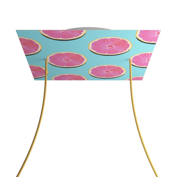 Kwadratowa podsufitka maskownica sufitowa XXL Rose-One, 400 mm, 2 otwory i 4 otwory boczne- PROMOCJA Creative cables BKROQ402F-PROMO-KROQ402F204