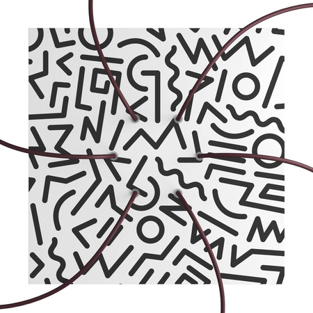 Kwadratowa podsufitka maskownica sufitowa XXL Rose-One, 400 mm, 6 otworów i 4 otwory boczne- PROMOCJA Creative cables BKROQ406F-PROMO-KROQ406F202