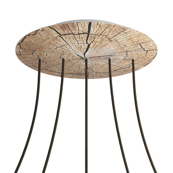 Duża okrągła podsufitka maskownica sufitowa XXL Rose-One, średnica 400 mm, 5 otworów w linii i 4 otwory boczne - PROMOCJA Creative cables BKROR405LF-PROMO-KROR405LF304