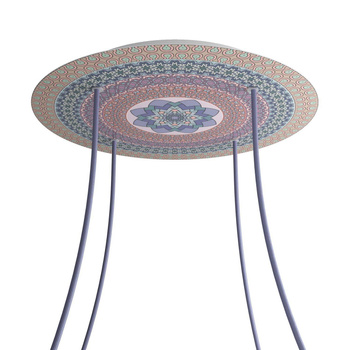 Duża okrągła podsufitka maskownica sufitowa XXL Rose-One, średnica 400 mm, 4 otwory i 4 otwory boczne - PROMOCJA Creative cables BKROR404F-PROMO-KROR404F303