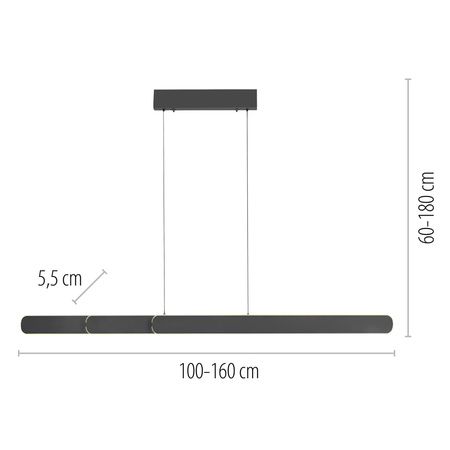 Lampa Wisząca Czarny ADRIANA ROUND 003902-032158 PAUL NEUHAUS