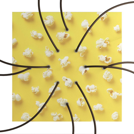 Kwadratowa podsufitka maskownica sufitowa XXL Rose-One, 400 mm, 10 otworów i 4 otwory boczne- PROMOCJA Creative cables BKROQ4010F-PROMO-KROQ4010F203