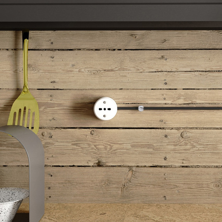 Porcelanowe włoskie gniazdko ścienne 10/16A Creative cables BPBOXITA-PBOXITABIA