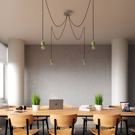 Duża okrągła podsufitka rozeta sufitowa Rose-One, średnica 200 mm, 4 otwory i 4 otwory boczne Creative cables BKROR204F-KROR204F110