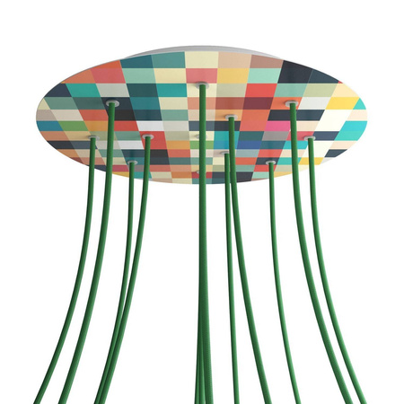 Duża okrągła podsufitka maskownica sufitowa XXL Rose-One, średnica 400 mm, 12 otworów i 4 otwory boczne - PROMOCJA Creative cables BKROR4012F-PROMO-KROR4012F201