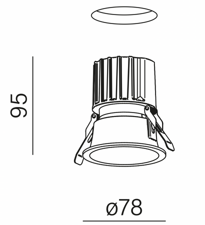 HOLLOW 8 LED M927 41° wpuszczany czarny 38051-M927-WB-00-12 AQForm