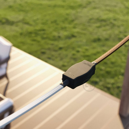 Puszka elektryczna do łańcuchów świetlnych Lumet z adapterami do kabli okrągłych i płaskich Creative cables CON01