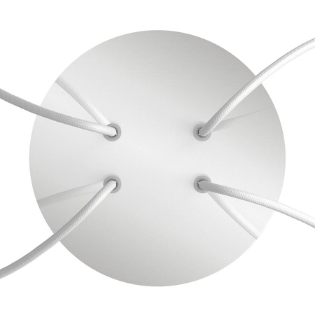Duża okrągła podsufitka rozeta sufitowa Rose-One, średnica 200 mm, 4 otwory i 4 otwory boczne Creative cables BKROR204F-KROR204F112