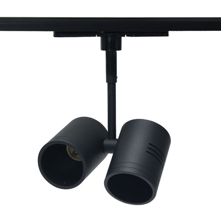 LAMPA SZYNOWA TENDA 2xGU10 CZARNY 3-FAZOWA SZYNOPRZEWÓD PROFILE ULTL55 Unilight