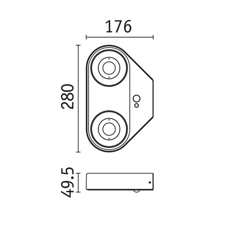 Oprawa elewacyjna SILMA LED 10W 2 450lm 3000K czujnik ruchu i zmierzchu IP44 230V biały / aluminium