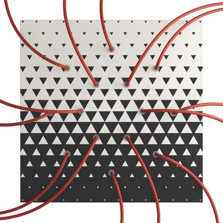 Kwadratowa podsufitka maskownica sufitowa XXL Rose-One, 400 mm, 14 otworów i 4 otwory boczne- PROMOCJA Creative cables BKROQ4014F-PROMO-KROQ4014F205