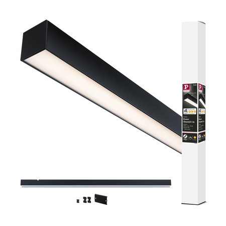 Oprawa liniowa systemu LINION LED SH ZIgbee17W 1m 3000K IP20 150VA 24V czarny RAL 9004 / aluminium PAULMANN PL98181