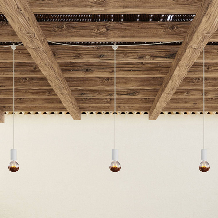 E-Snake EIVA Lampa zewnętrzna IP65 z 3 źródłami światła i podsufitką Creative cables BPDE3MDR17-PDE3EL01BISM01-L