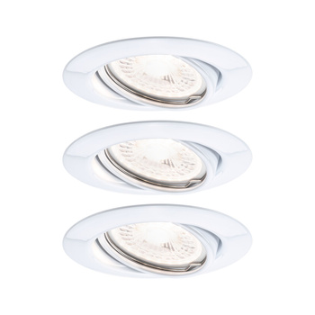Base Coin oprawa wbudowana ruchoma LED 3-st ściemnianie 3x5W 230V GU10 51mm Biały/Metal PAULMANN PL93426