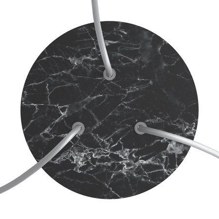 Duża okrągła podsufitka rozeta sufitowa Rose-One, średnica 200 mm, 2 otwory i 4 otwory boczne Creative cables BKROR203TF-KROR203TF104